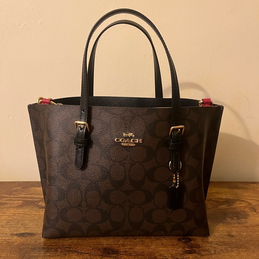 Coach's Mollie Tote 25 In Signature Canvas.